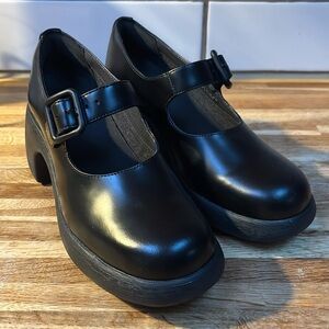 Camper Thelma II Platform Mary Jane’s Size EU 39 US 8.5 Black Calfskin Leather